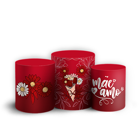 Capas Trio Cilindro Sublimado Vest Facil - Dia das Mães