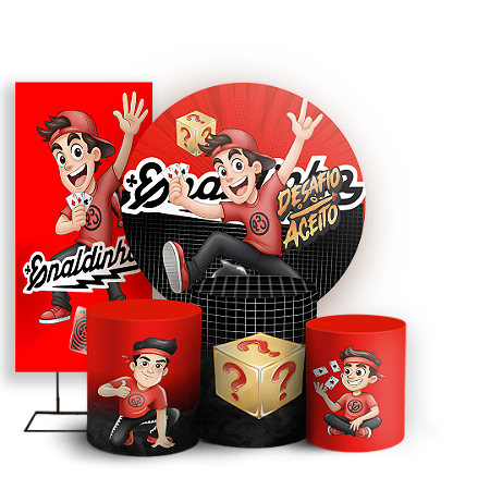 Capas Painel Redondo Trio Cilindro e Faixa Lateral Sublimado - Enaldinho