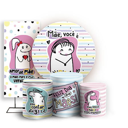 Capas Painel Redondo Trio Cilindro e Faixa Lateral Sublimado - Mãe