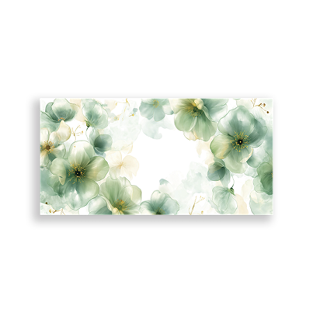 Capa Painel Retangular Sublimado - Flor Verde