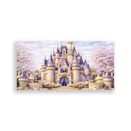 Capa Painel Retangular Sublimado - Castelo Rosa