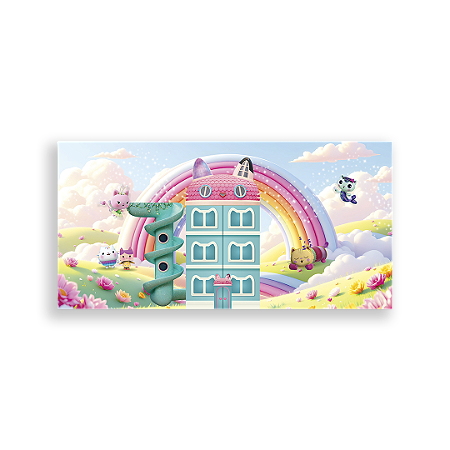 Capa Painel Retangular Sublimado - Casa Mágica da Gabby