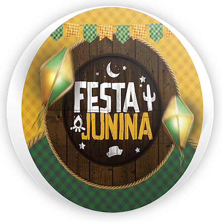 Capa Painel Redondo Sublimado - Festa Junina
