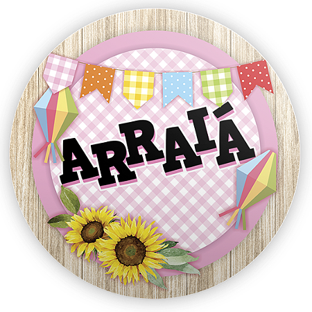 Capa Mini Painel Sublimado - Festa Junina