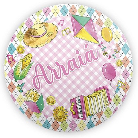 Capa Mini Painel Sublimado - Festa Junina