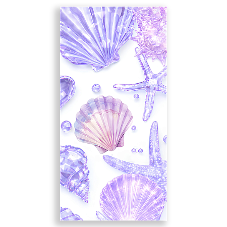 Capa Faixa Lateral Sublimado - Fundo do Mar Conchas