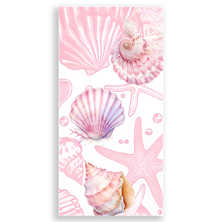 Capa Faixa Lateral Sublimado - Fundo do Mar Conchas