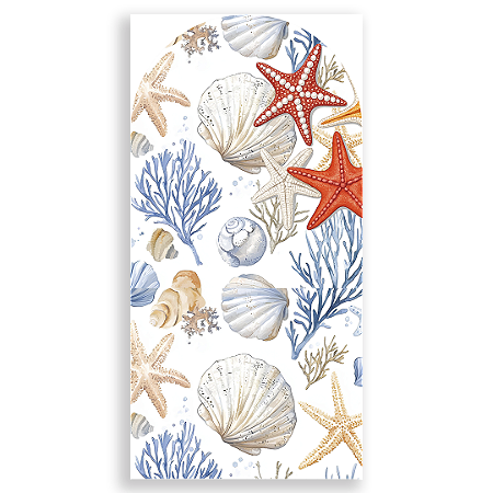 Capa Faixa Lateral Sublimado - Fundo do Mar Conchas