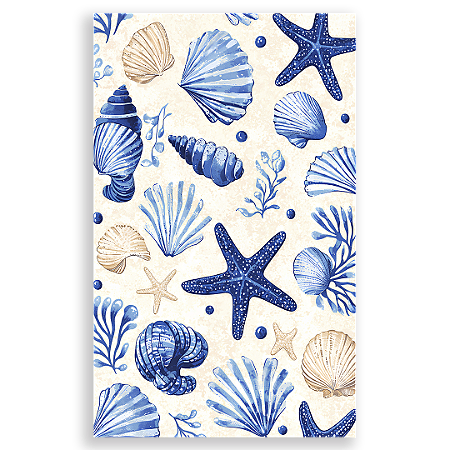 Capa Faixa Lateral Sublimado - Fundo do Mar Conchas