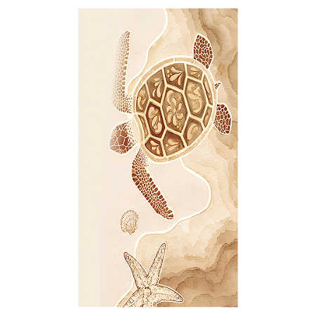 Capa Faixa Lateral Sublimado - Fundo do Mar Conchas