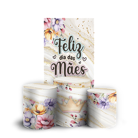 Capas Faixa Lateral e Trio Cilindro Sublimado Vest Facil - Dias das Mães