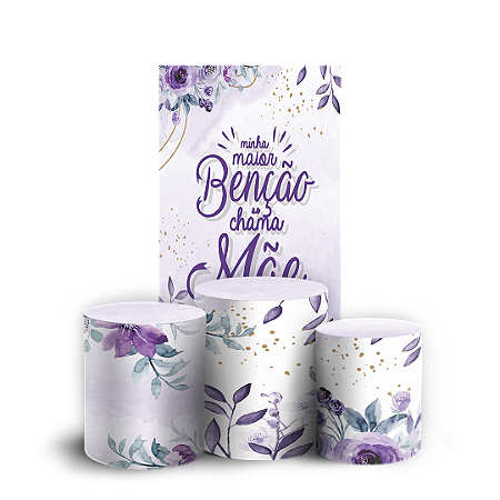 Capas Faixa Lateral e Trio Cilindro Sublimado Vest Facil - Dias das Mães