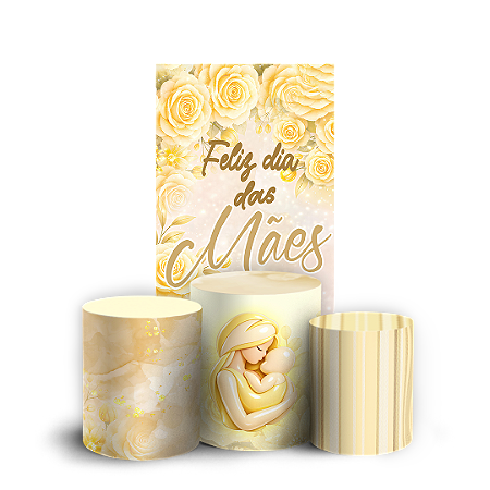 Capas Faixa Lateral e Trio Cilindro Sublimado Vest Facil - Dia Das Mães
