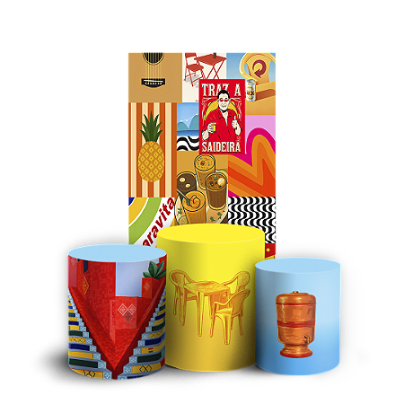 Capas Faixa Lateral e Trio Cilindro Sublimado Vest Facil - Brasilidade