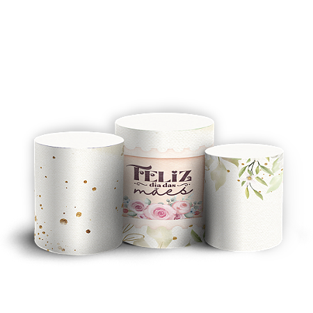 Capas Trio Cilindro Sublimado Vest Facil - Dias das Mães