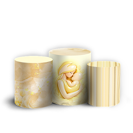 Capas Trio Cilindro Sublimado Vest Facil - Dia Das Mães