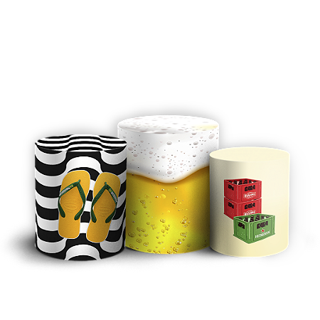 Capas Trio Cilindro Sublimado Vest Facil - Brasilidade