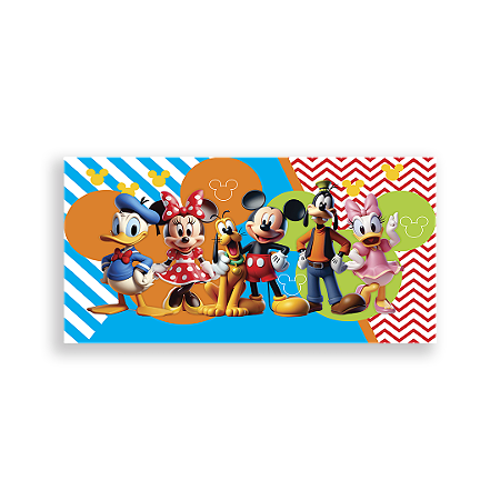 Capa Painel Retangular Sublimado - Turma do Mickey