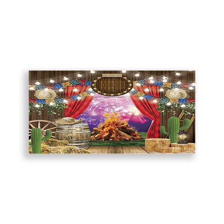 Capa Painel Retangular Sublimado - Festa Junina