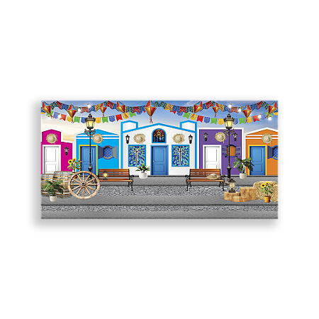 Capa Painel Retangular Sublimado - Festa Junina