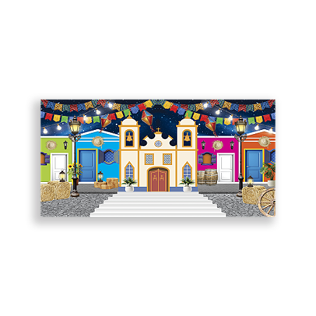 Capa Painel Retangular Sublimado - Festa Junina