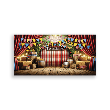 Capa Painel Retangular Sublimado - Festa Junina