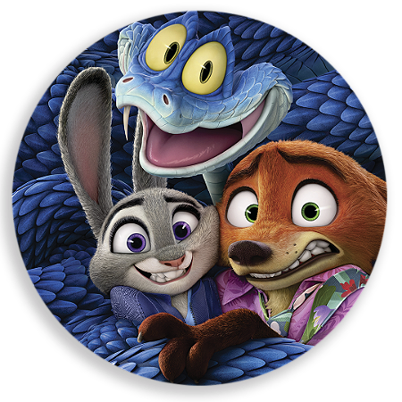 Capa Painel Redondo Sublimado - Zootopia
