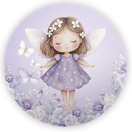 Capa Painel Redondo Sublimado - Fadinha