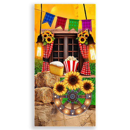 Capa Faixa Lateral Sublimado - Festa Junina