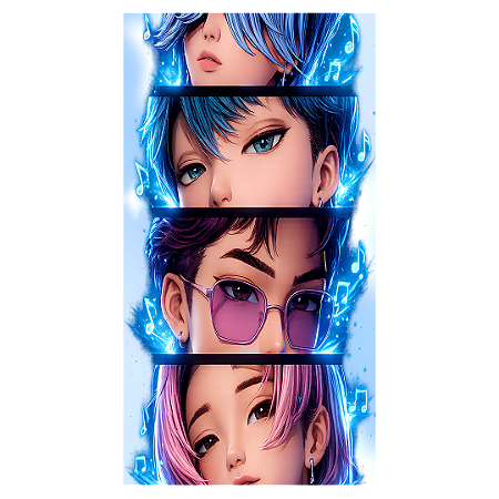 Capa Faixa Lateral Sublimado - Saja Boys