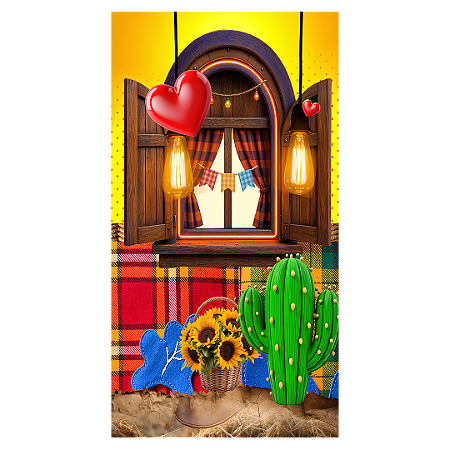 Capa Faixa Lateral Sublimado - Festa Junina