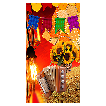 Capa Faixa Lateral Sublimado - Festa Junina