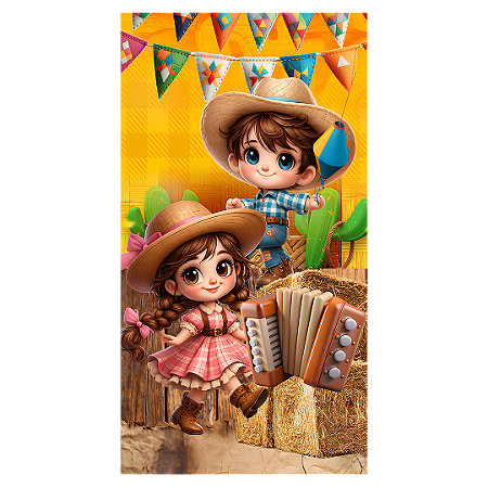 Capa Faixa Lateral Sublimado - Festa Junina