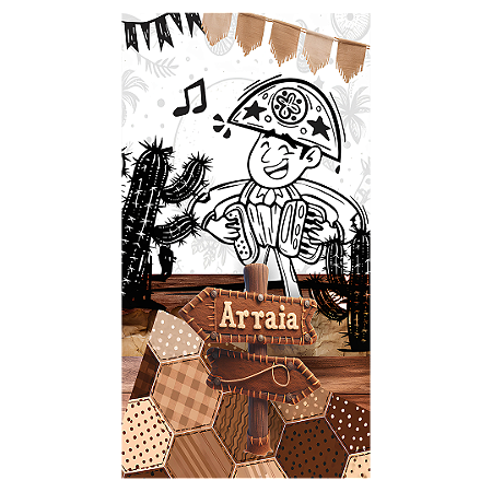 Capa Faixa Lateral Sublimado - Festa Junina