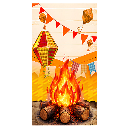 Capa Faixa Lateral Sublimado - Festa Junina