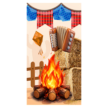 Capa Faixa Lateral Sublimado - Festa Junina