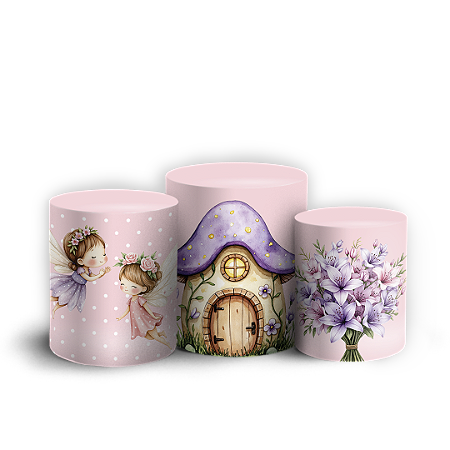 Capas Trio Cilindro Sublimado Vest Facil - Fadinha