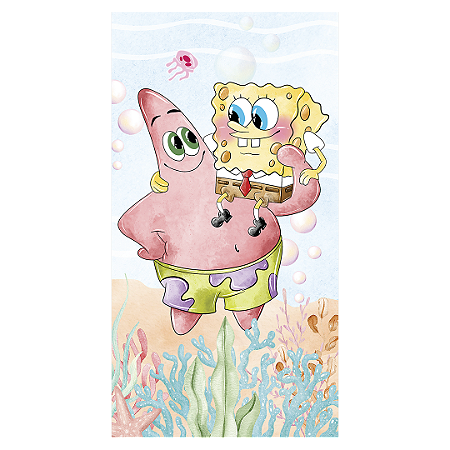 Capa Faixa Lateral Sublimado - Bob Esponja