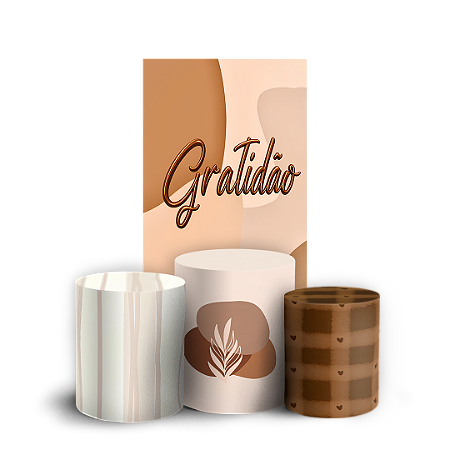 Capas Faixa Lateral e Trio Cilindro Sublimado Vest Facil - Gratidão