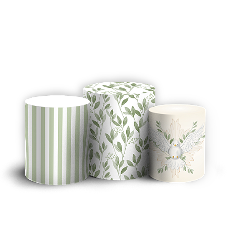 Capas Trio Cilindro Sublimado Vest Facil - Batizado