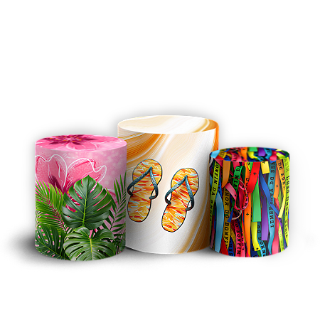 Capas Trio Cilindro Sublimado Vest Facil - Brasilidade