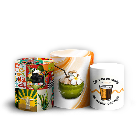 Capas Trio Cilindro Sublimado Vest Facil - Brasilidade