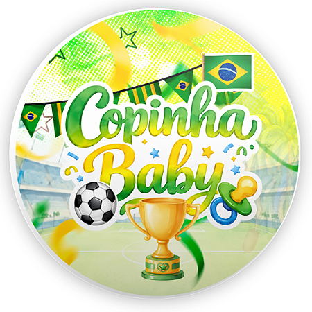 Capa Mini Painel Sublimado - Brasil Copa do Mundo Baby