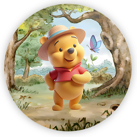 Capa Mini Painel Sublimado - Ursinho Pooh