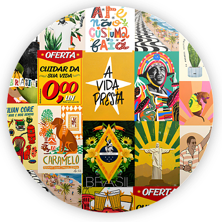 Capa Mini Painel Sublimado - Brasilidade