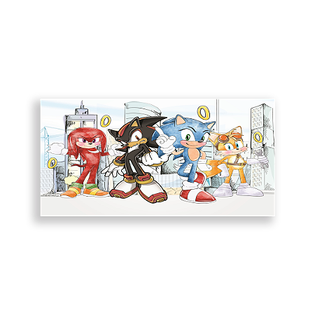 Capa Painel Retangular Sublimado - Sonic Aquarela