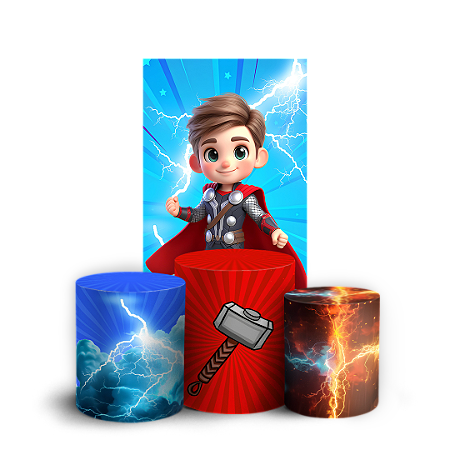 Capas Faixa Lateral e Trio Cilindro Sublimado Vest Facil - Herois Thor Baby