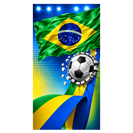 Capa Faixa Lateral Sublimado - Brasil Copa do Mundo