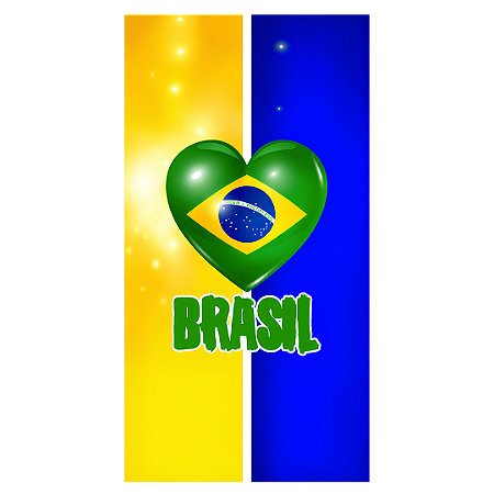 Capa Faixa Lateral Sublimado - Brasil Copa do Mundo