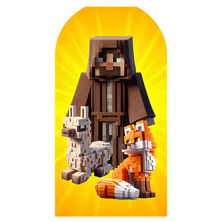 Capa Faixa Lateral Sublimado - Minecraft